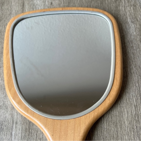 Bass Solid Wood Vanity Handheld Mirror Travel Guest Bathroom 10.5”L Estate - Picture 4 of 5